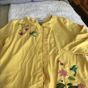 Cotton cardigan embroidered